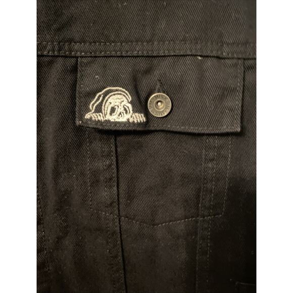 Lurking Class Embroidered Black Denim Jacket Size Small - Picture 4 of 5